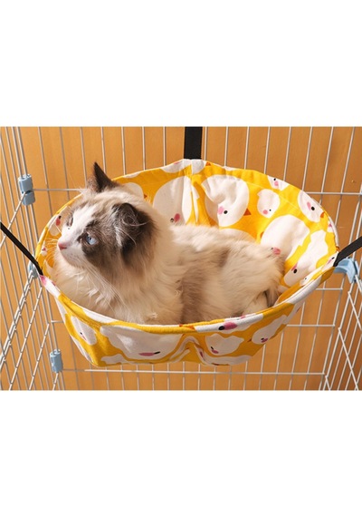 Tr Kafes Köpek Kulübesi Sandalyesi İçin 2'li Paket Kedi Hamak Kedi Asılı Yatak Turuncu