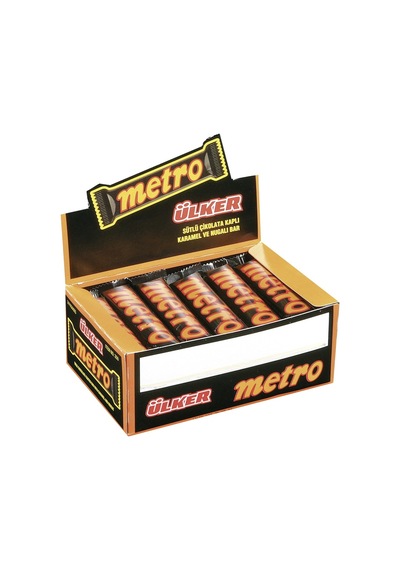Ülker Metro Çikolata 24x36g - Sütlü Çikolata Kaplı Karamelli Enerji 2'li Ekonomik Paket - 2 Ade Tarı