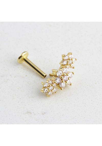 Glorria Altın Çiçek Tragus Piercing 59657101
