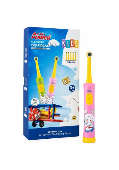 Acti Power Kids Elektrikli Çocuk Diş Fırçası + 5 Yedek Başlık