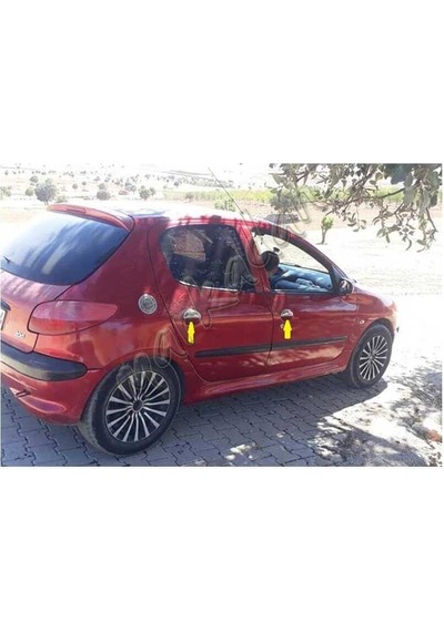 Woc Chrome Peugeot 206 Krom Kapı Kolu 1998-2012 4 Kapı  Paslanmaz