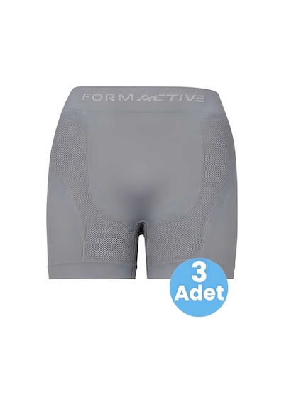 Uniquetrenders Erkek Dikişsiz/seamless Nefes Alabilen Boxer 3 Adet Gri