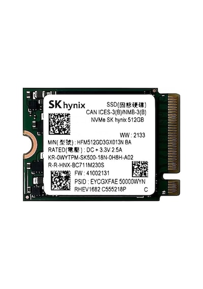 Skhynix BC901 512 GB 2230 M.2 Nvme SSD