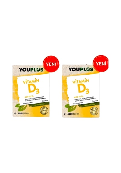 Youplus Vitamin D3 400ıe Oral Sprey 20 ml 2 Kutu