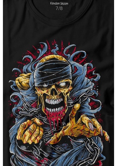 Zombie Halloween Skull Darkness Vampir Baskılı Tişört Çocuk T-shirt 001