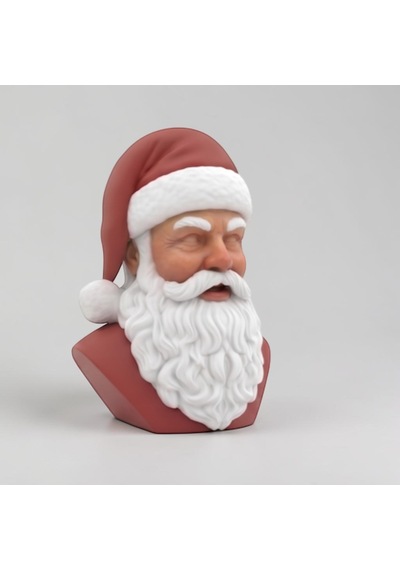 Happy3dworld Noel Baba Büst Kulaklık Standı, 3d Baskı Dj Noel Dekoru