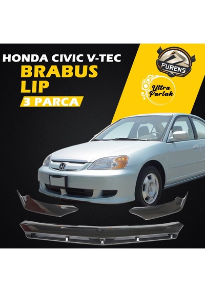 Honda Civic Vtec 2 Uyumlu Brabus Ön Lip 3 Parça Kanatlı Lip