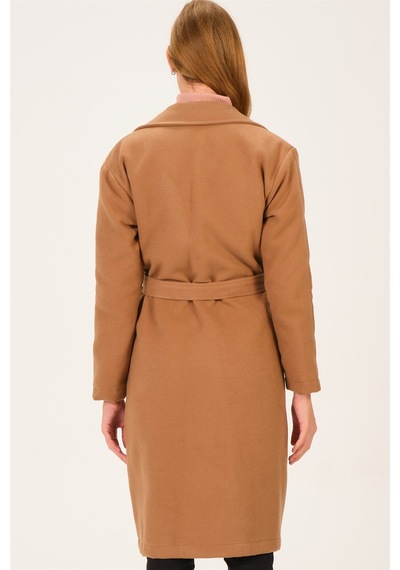 Dewberry Bayan Palto Z6765 Camel