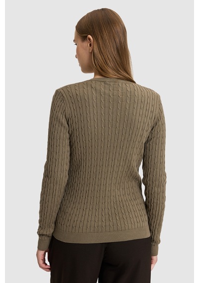 U.S. Polo Assn. Kadın Haki Basic Kazak 50327575-vr027