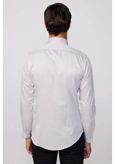 Tudors Slim Fit Pamuklu Düz Bej Erkek Gömlek-28022-bej Bej