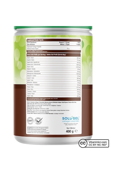 Nature's Supreme Çikolata Collagen Peptides Powder 400 G