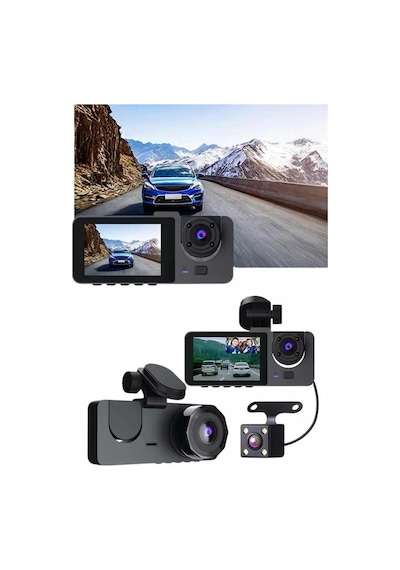 Gece Görüşlü Dvr 3 Lensli Araç İçi Sürüş Kamerası Video Kaydedici 80475022