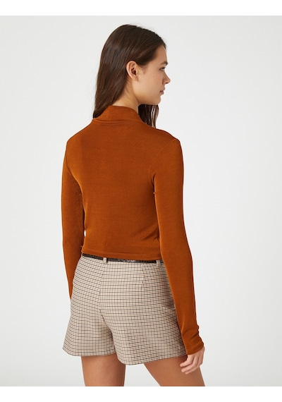 Koton Uzun Kollu Tişört Crop Yarım Balıkçı Yaka Basic Kahverengi 3sal10417ık 3SAL10417IK515 Kahve Koton Uzun Kollu Tişört Crop Yarım Balıkçı Yaka Basic Kahverengi 3sal10417ık 3SAL10417IK515 Kahve