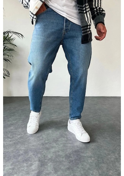 Mavi Boyfriend Pantolon-Erkek Mavi