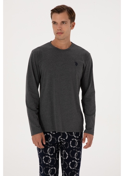U.s. Polo Assn. Erkek Antrasit Melanj Pijama Takım 50318609-vr081 Antrasit Melanj