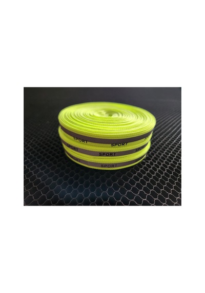 Grogren Şerit Baskılı Reflektörlü Sport 1 Cm Neon Yeşil 3 Metre - 691828605 Diğer