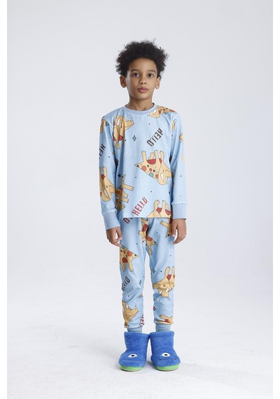 Erkek Pijama Takımı Mavi