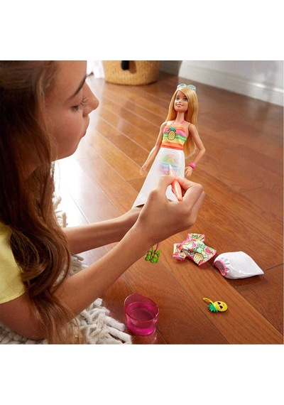 Barbie Crayola Mevyeli Tasarım Bebeği Gbk18