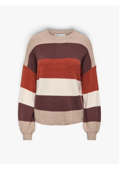 Only Onlatıa L/s Strıpe Pullov Knt Noos Kadın Beyaz Uk Gömlek - 15220044
