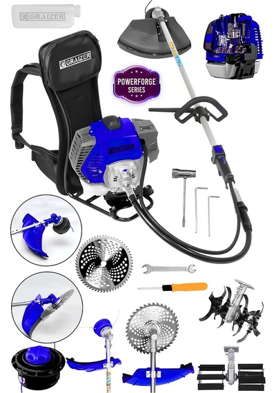 Graizer 58 Cc 11000 Rpm Sırt Tipi Benzinli Çalı Çim Biçme Tırpan
