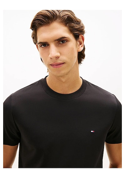 Tommy Hilfiger Klasik Sıfır Yaka T-shirt Siyah
