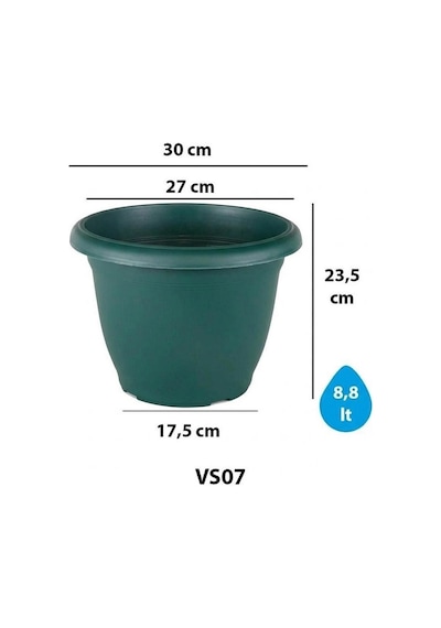 Serinova Villa Saksı Tabaksız 8.8 Lt No 7