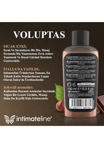 İntimateline Voluptas Choconut Aromalı Isıtıcı 100 Ml Masaj Jeli