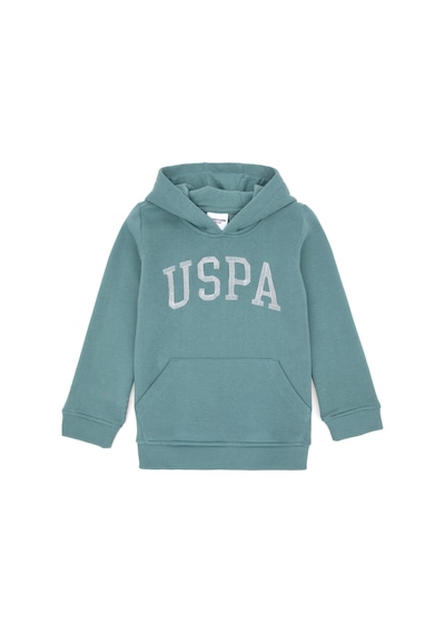 U.S. Polo Assn. Kız Çocuk Mint Kapüşonlu Basic Sweatshirt 50296388-VR090