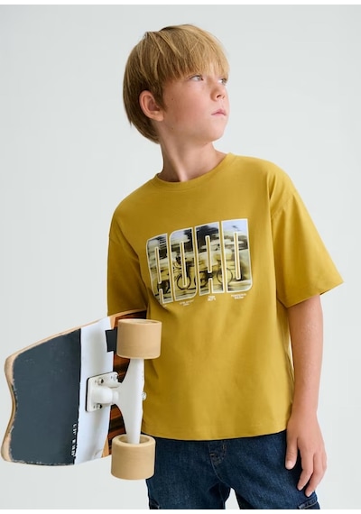 Mayoral Erkek Çocuk T-shirt 6033 Sarı
