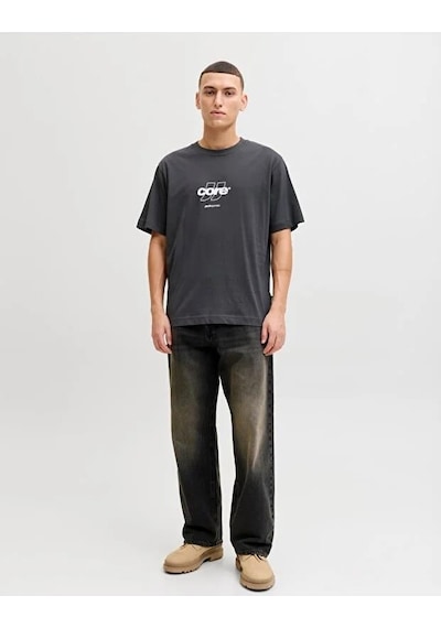 Jack & Jones Jack&jones Core Jcoclub Front Prınt Tee Ss Crew Neck Erkek T-shirt 12289868 Gri Jack & Jones Jack&jones Core Jcoclub Front Prınt Tee Ss Crew Neck Erkek T-shirt 12289868 Gri