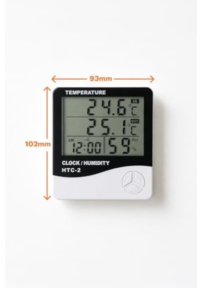 Ayrex Htc-2 Kablolu Termometre Ve Nem Ölçer / İç Ve Dış Ortam Takibi İçin Gelişmiş Çözüm