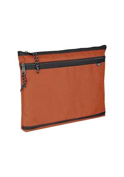 Jacbag Dual Zip Folder -iki Bölmeli Dosya Çanta A4 Dual Zip Folder-kiremit Tek Renk
