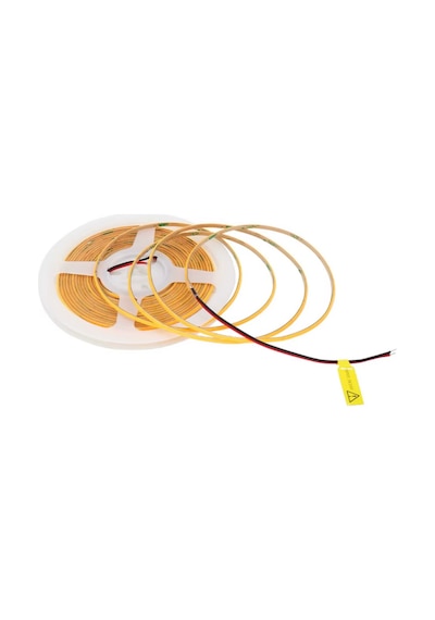 12v Cob Şerit Led 3mm 400 Ledli İnce Esnek Sarı Amber Cob Led Ip20 5 Metre