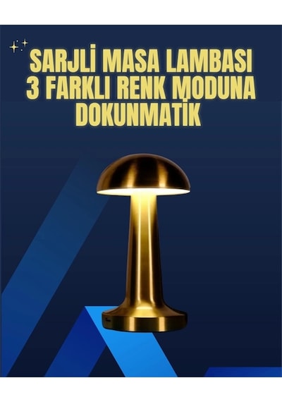 Buğz Modern Tasarım Şarjlı Masa Lambası 1800 Mah Batarya Diğer