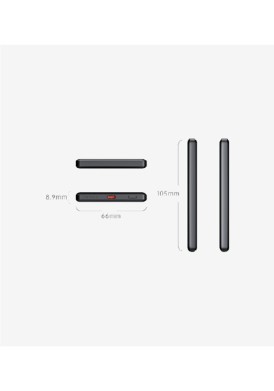 Wp15 Premium 5000 Mah 15w Kablosuz Şarj Powerbank Grey