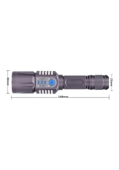Baretta Brs18 Oto Şarjlı T6 Led 3000 Lümen El Feneri Siyah