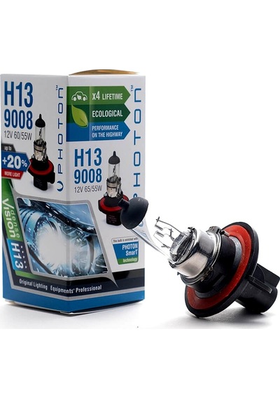 H13 9008 Oto Ampul 12V 60 55W Daha Fazla Işık Photon Ph5513
