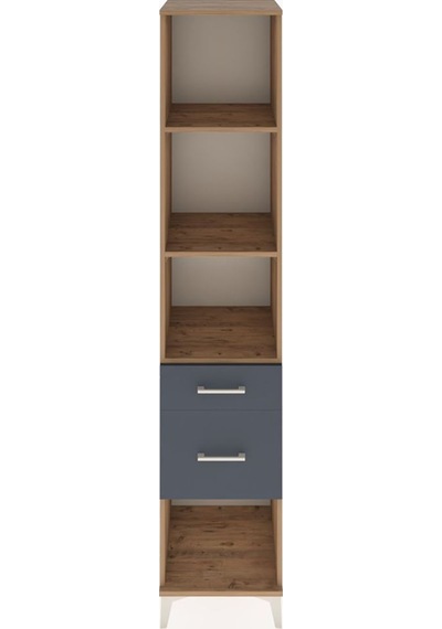 Hyperion Dolap 3 Raflı 2 Çekmeceli 44x44x221 Çam-antrasit Atlas Çam