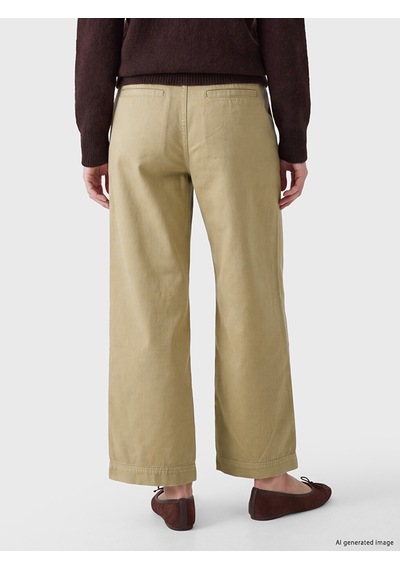 LC Waikiki Lc Waıkıkı Kahverengi Kemerli Wideleg Kadın Kargo Jean Pantolon