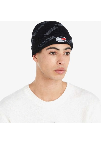 Skater Boy S Beanie Print Erkek Siyah Bere Siyah