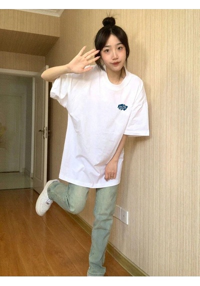 Unisex Beyaz Oversize You're Single Baskılı Örme T-shirt Beyaz Unisex Beyaz Oversize You're Single Baskılı Örme T-shirt Beyaz