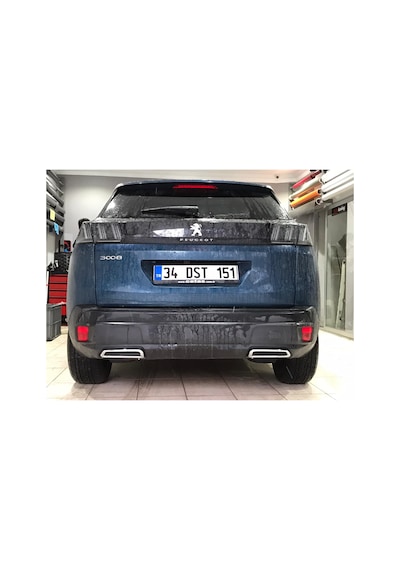 Peugeot 3008 Egzoz Ucu Abs Plastik Üzeri Krom Difüzör Kromu