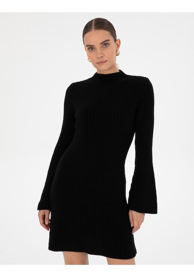 Pierre Cardin Kadın Siyah Elbise Triko 50316339-vr046 Siyah