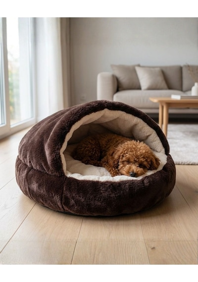 Kanguru Model Yuvarlak Kedi/köpek Yatağı