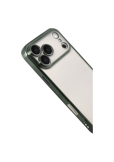 Apple iPhone  Uyumlu - 17 Pro Max Razer Lensli Silikon - Yeşil