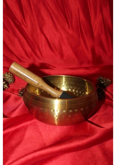 Pirinç Meditasyon Çanı Yoga Çanı Tibet Çanağı Singing Bowl 14 Cm