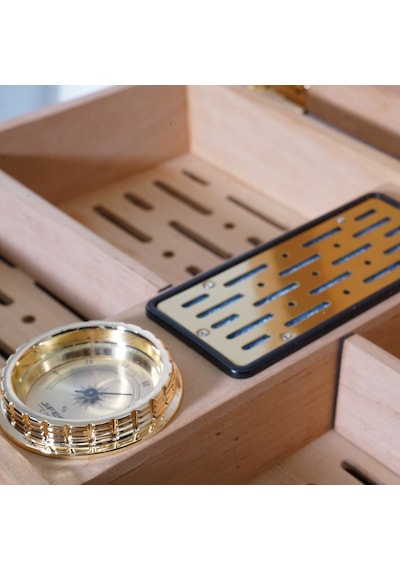 Angelo A. Kahve/gold Ahşap Kaplama Humidor 923013