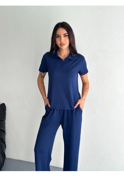 Freedom Store Kadın Osy Modal Yumuşak Dokulu Kısa Kollu Yakalı Pantolon İkili Takım - Lacivert Freedom Store Kadın Osy Modal Yumuşak Dokulu Kısa Kollu Yakalı Pantolon İkili Takım - Lacivert