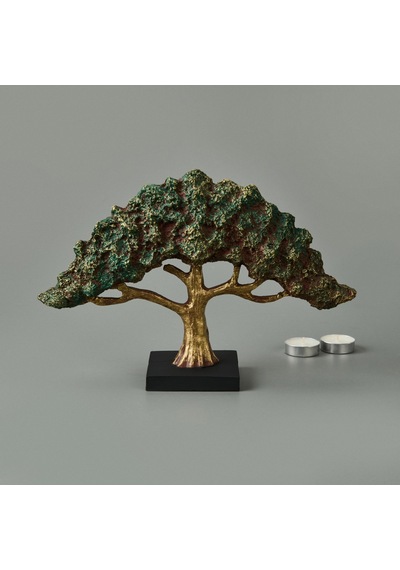 Deco Bonsai Dekor - Yeşil / Kahverengi - 22 Cm