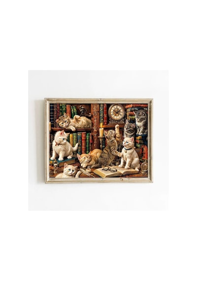 20090 Puzzle 500 Cats İn The Library